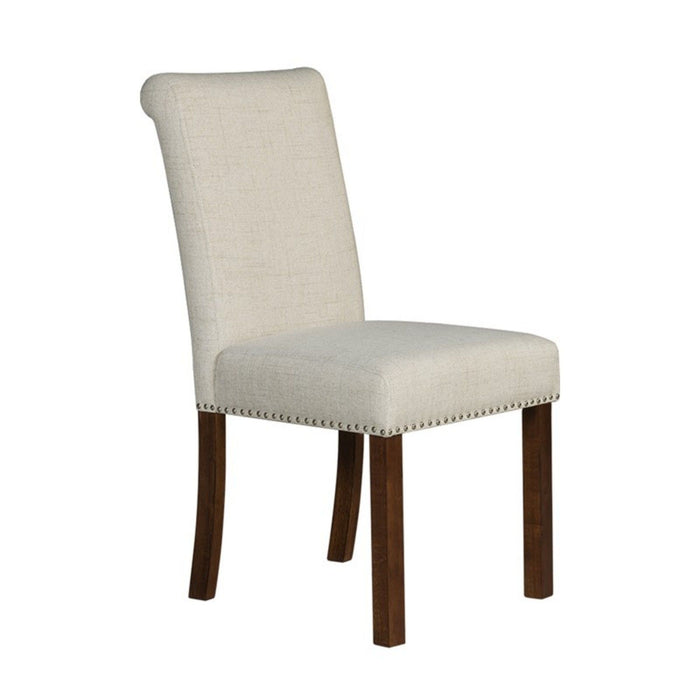 Dining Chair With Nailhead Trim (Set of 2) - Beige