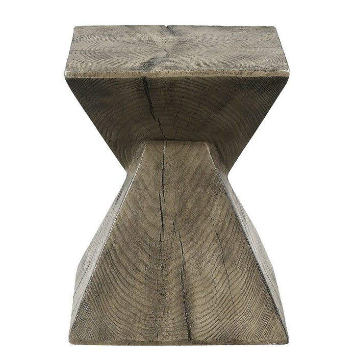 Zahi - Accent Table - Weathered Oak