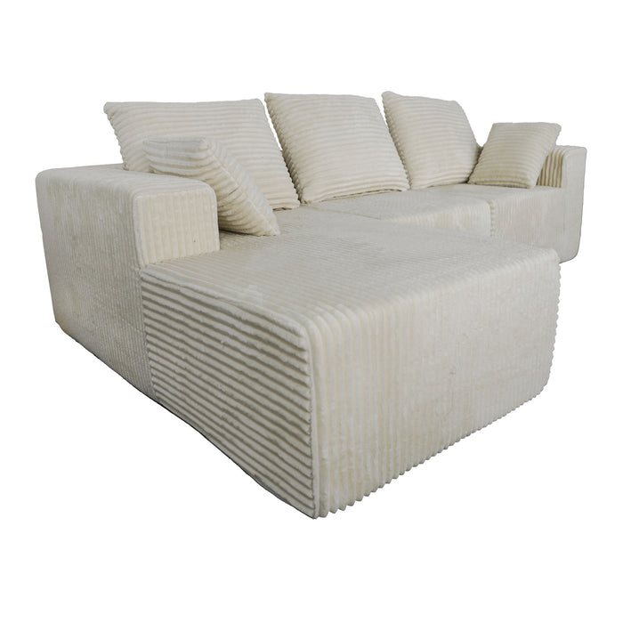Corner Combination Sofa Sectional Couch With Soft Plush Fabric