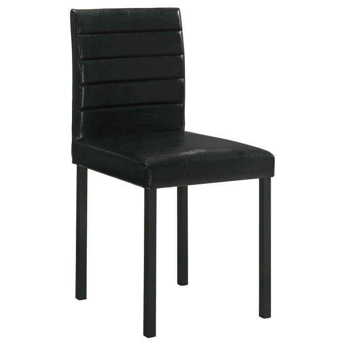 Garza Upholstered Dining Side Chair Black (Set of 4)