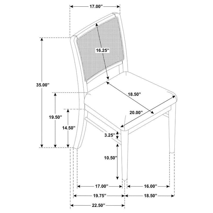 Arini - Rattan Cane Dining Side Chair (Set of 2)