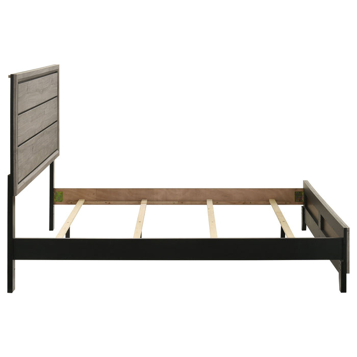 Valen Wood Queen Panel Bed Light Taupe