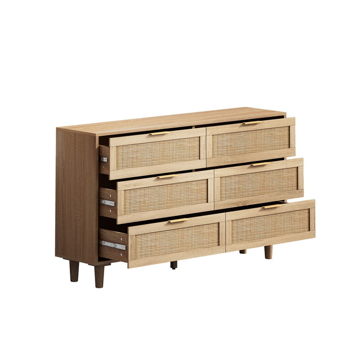 6 Drawer Storage Modern Cabinet For Bedroom