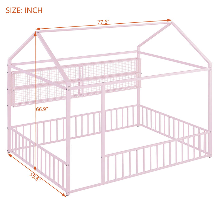 House Frame With Fence And Shelves