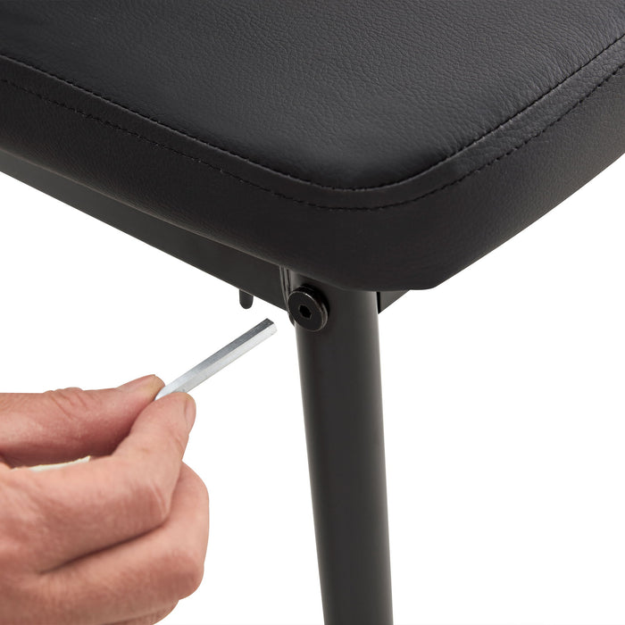 Modern 5 Piece Dining Table Set With Glass Top And Chairs - Black