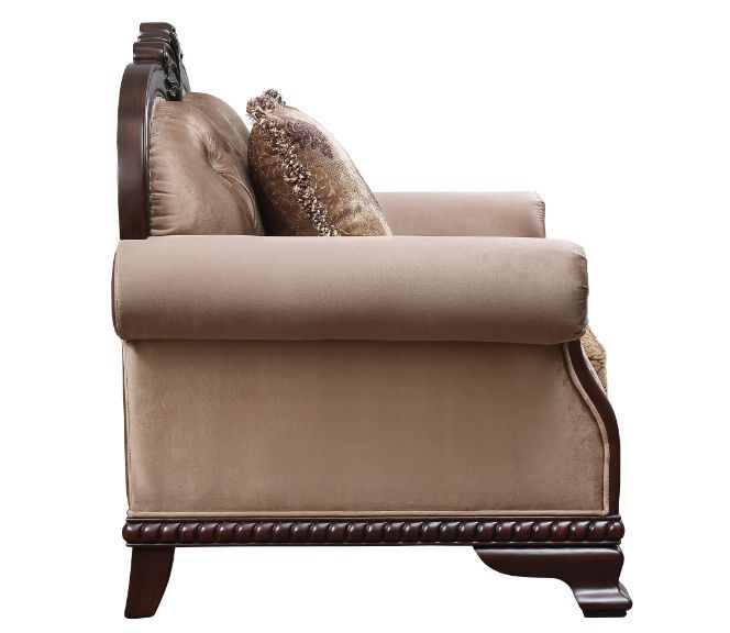 Chateau De Ville - Chair With Pillow Same Lv01590) - Fabric & Espresso