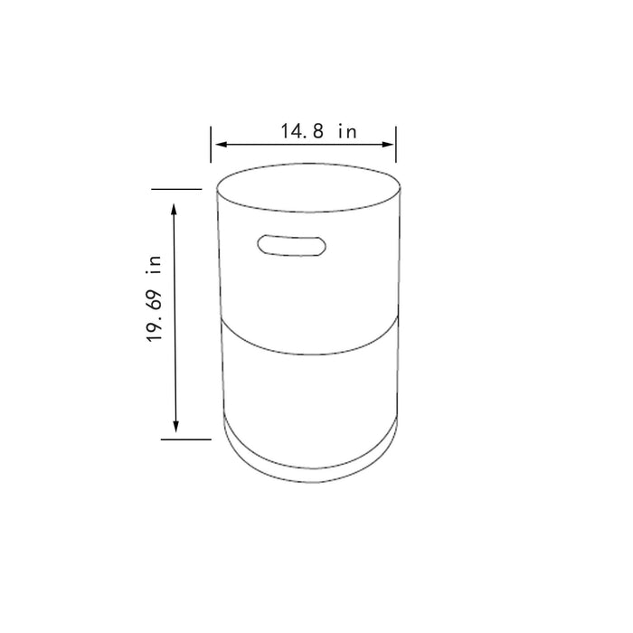 Steel Propane Tank Cover Round Tank Holder Hide Away Side Table - Gray