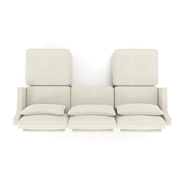 Stylish Sofa With Ottoman And Lumbar Pillows, Ergonomic Design