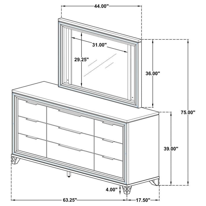 Marmore - 9-Drawer Dresser