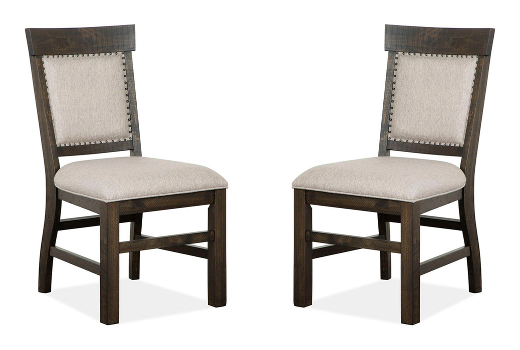 Bellamy - Dining Side Chair With Upholstered Seat & Back (Set of 2) - Dark Brown