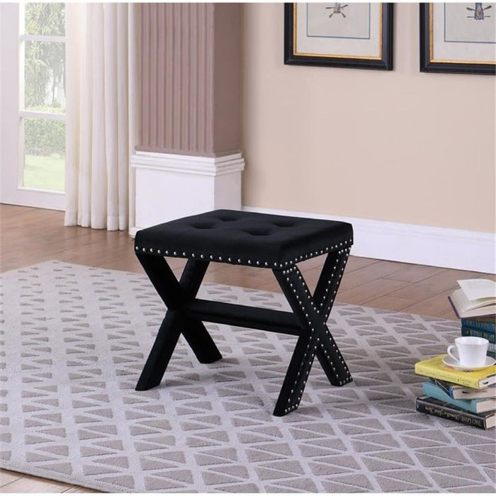 Upholstered Accent Bench With Nailhead Trim