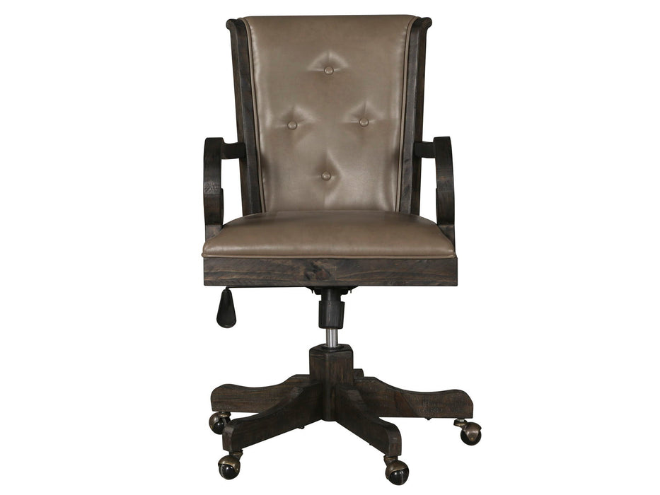 Bellamy - Fully Upholstered Desk Chair - Peppercorn