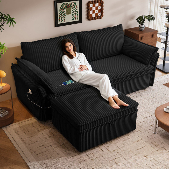 2 In 1 Convertible Sofa Bed, Multi Functional Living Room Furniture
