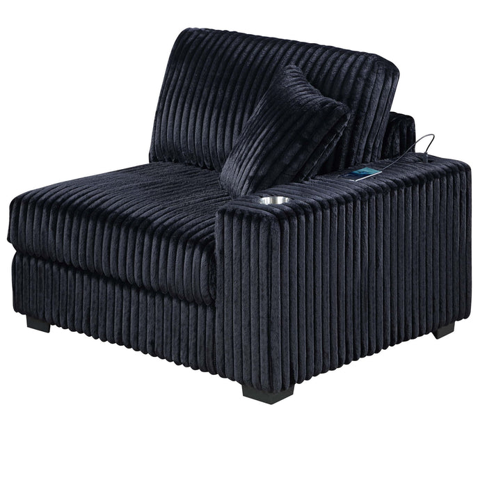 Contemporary Style Modular Sectional Sofa Set With USB, Cup Holder