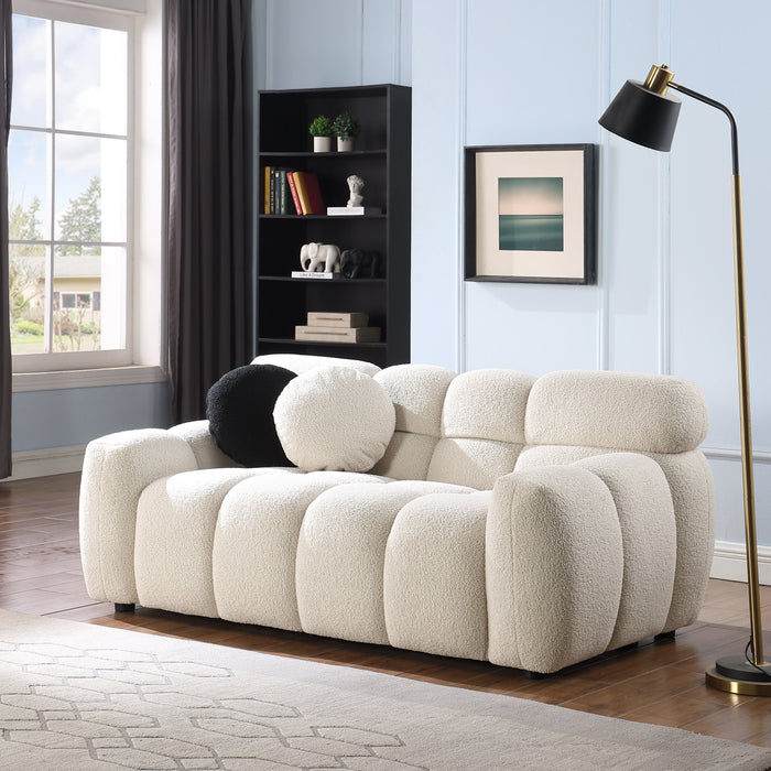 Sofa And Loveseater, Human Body Structure For Usa People, Marshmallow Sofa, Boucle Sofa - Beige Boucle