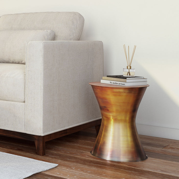 Kenton - Side Table - Tarnished Brass