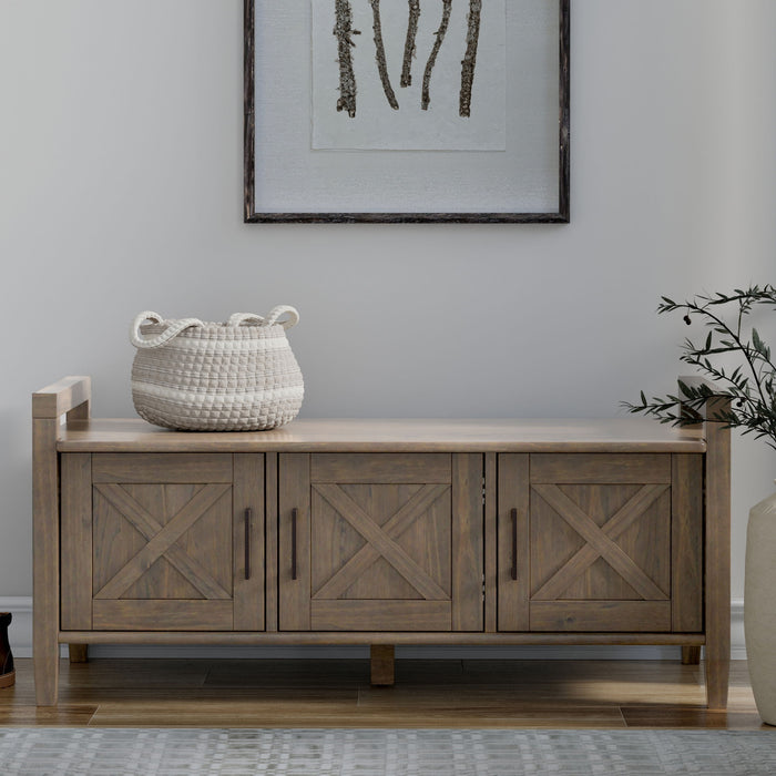 Ela - Entryway Storage Bench - Smoky Brown