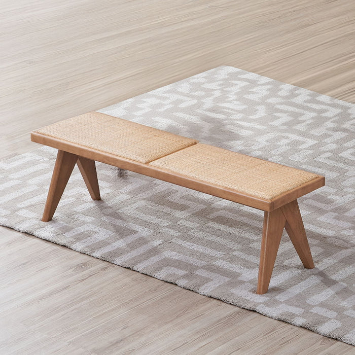Velentina - Bench - Rattan & Natural