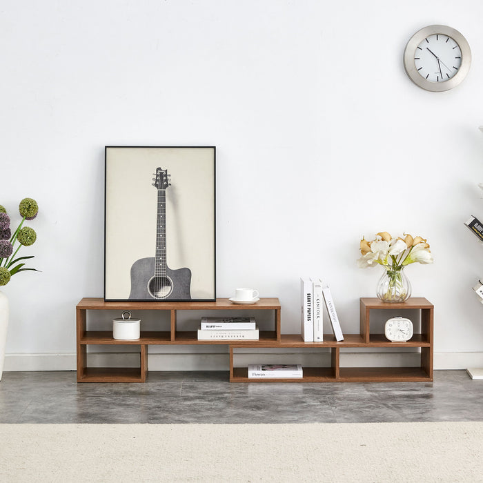 Cube TV Stand With Open Storage And 2 Shelves