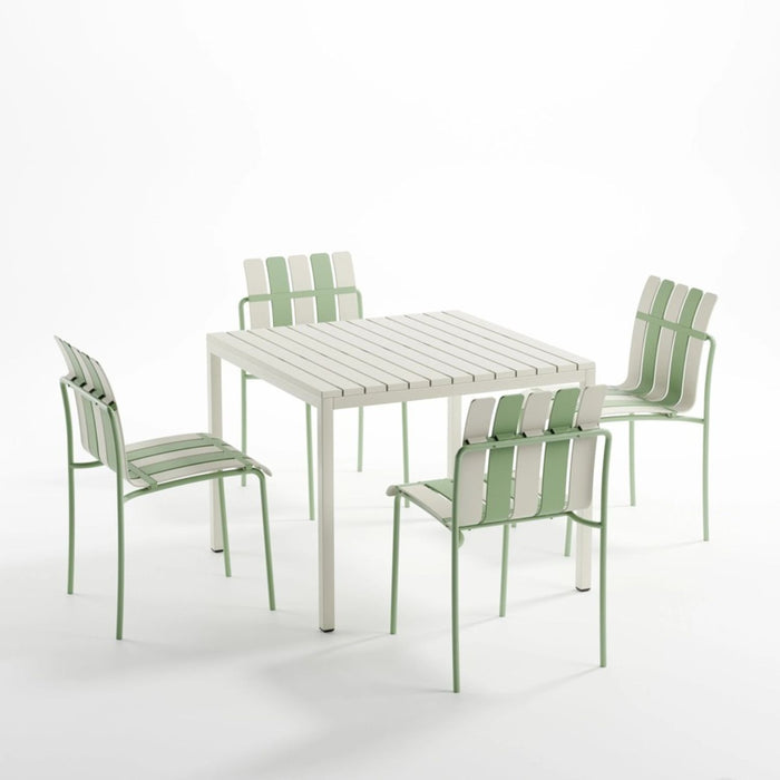 4 Piece Set Of Modern Color Block Designed Single Chairs