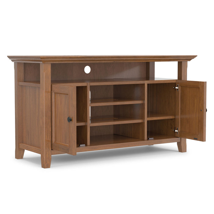 Amherst - TV Media Stand - Medium Saddle Brown