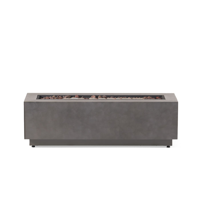 Modern Rectangular Iron Fire Pit 50, 000 Btu