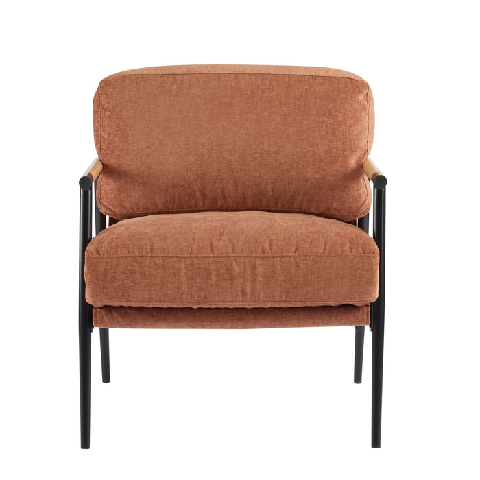 Modern Accent Chair With Plush Cushions, Cozy Seating