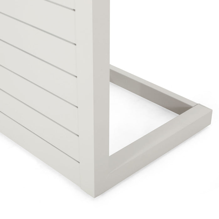 Aluminum Outdoor C - Shaped Side Table For Patio