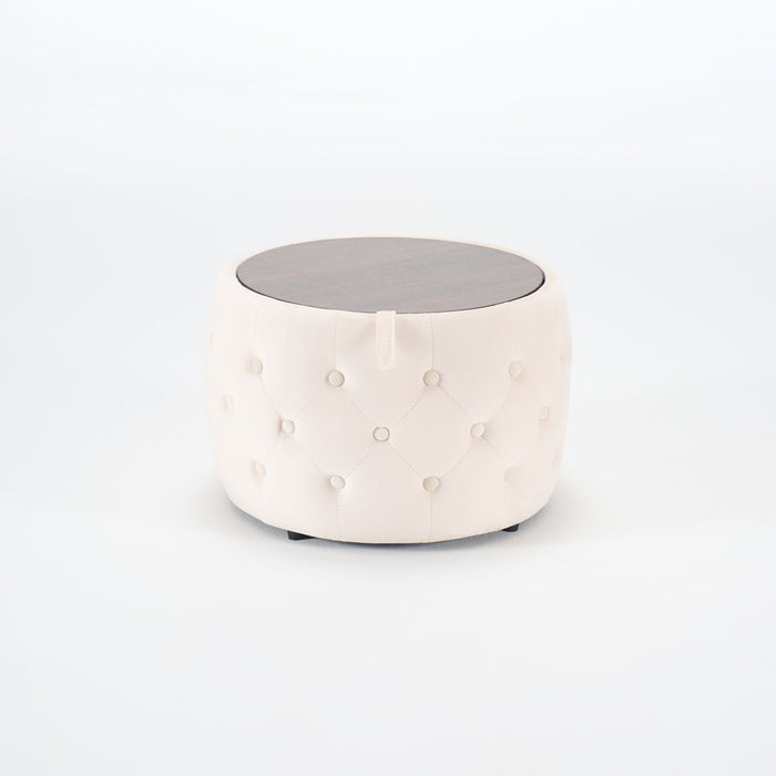 Nesting Ottomans 2 Piece With Tray, 4 In 1 Function