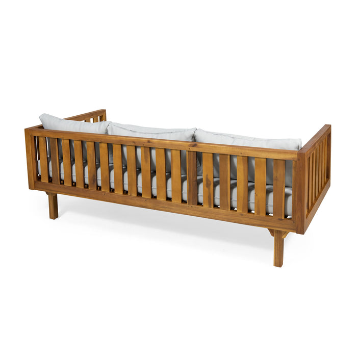 Claremont - 3 Seater Daybed Teak Acacia Wood Water Resistant Cushions
