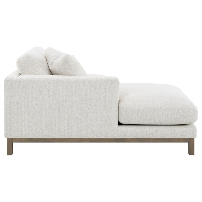 Geneva - Boucle Upholstered Sectional Chaise Sofa - Sand