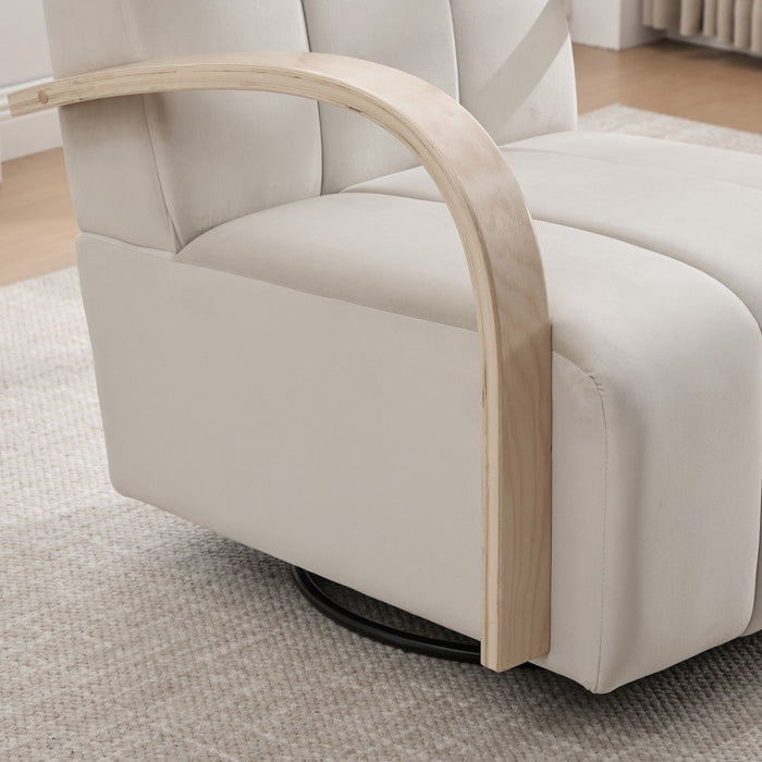 360° Swivel Accent Chair With Armrests