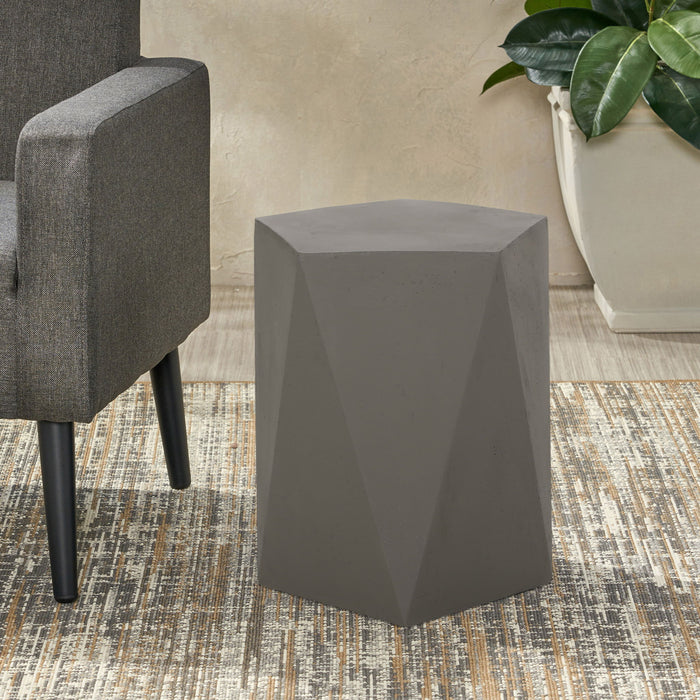 Side Table With Geometric Design