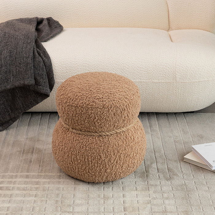 Snowman Stool With Cushion And Solid Wood Frame