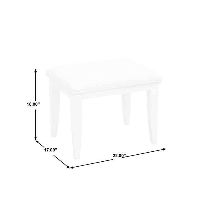 Camila - Vanity Stool - Creamy White