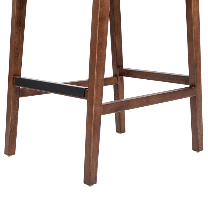 Andre - Counter Stool With Back - Pecan Brown