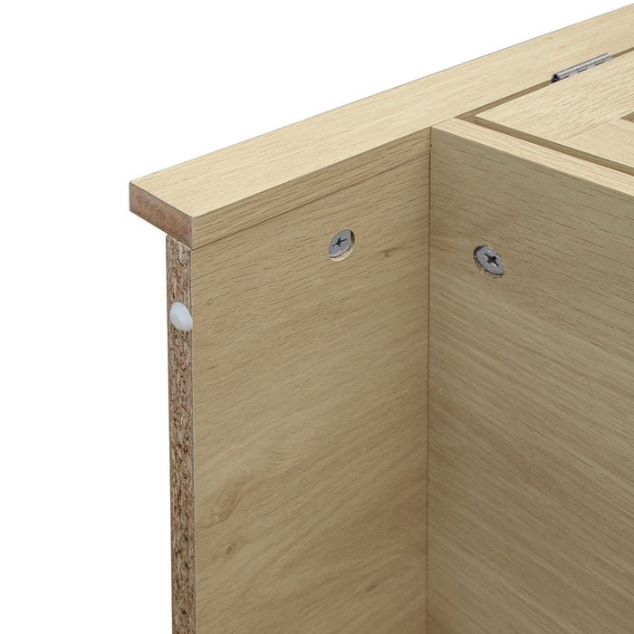 Tall Arched Kitchen Pantry, Arched Storage Display Cabinet With 2 Drawers & Adjustable Shelves, Rattan Door Versatile Storage Cabinet For Kitchen, Dining Room - Natural