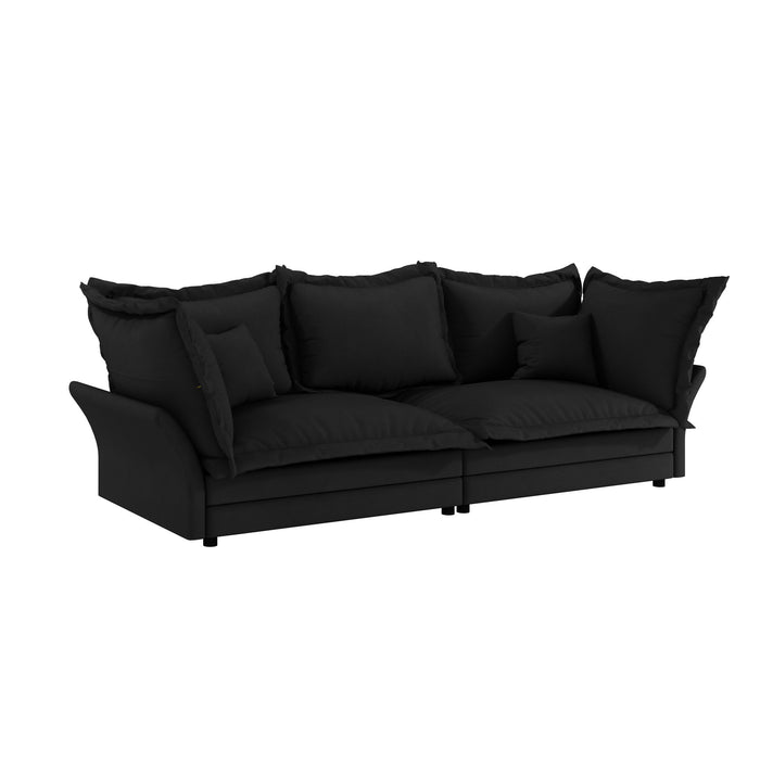 Modern Comfy Upholstered Sofa Cloud Couch, Deep Seat Couches With Multiple Large Soft Pillows