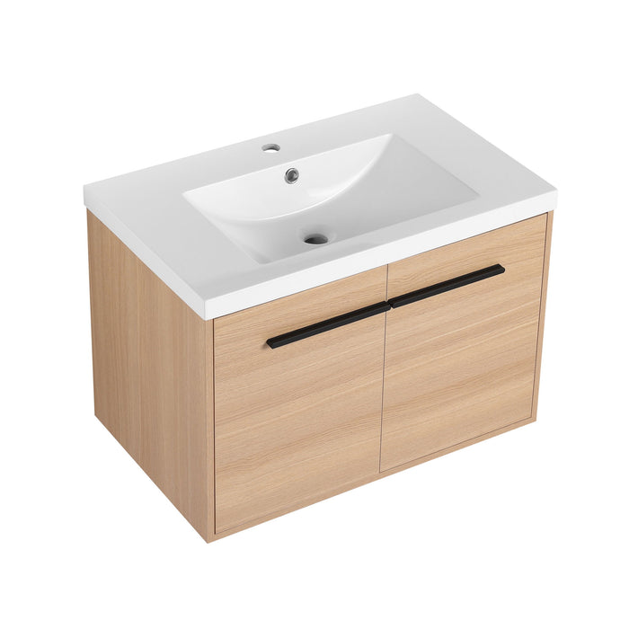 Bathroom Vanity Set With Resin Countertop Sink, 2 Doors