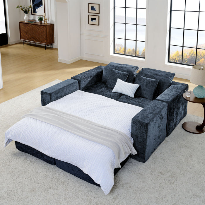 Modern Minimalist Cloud Sectional Couch With Comfy Chaise, U Shaped Modular Sofa