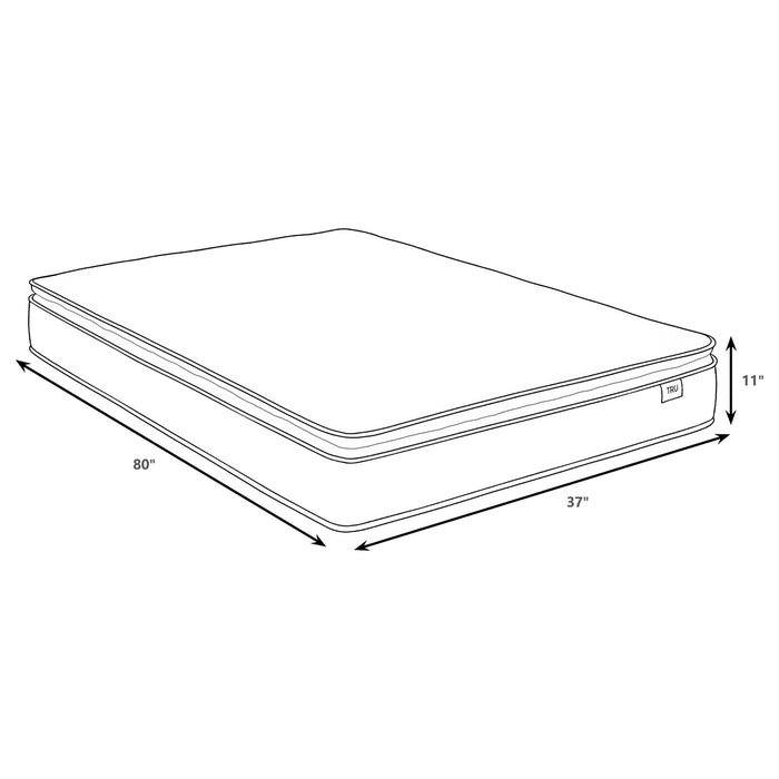 Hayes 11-inch Twin XL Pillow Top Memory Foam Hybrid Mattress