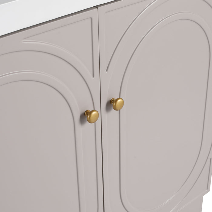 Modern Freestanding Bathroom Vanity With Soft Close Cabinet Doors