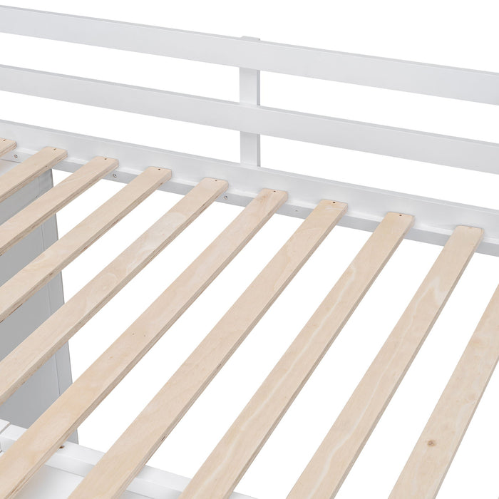 Loft Bed With Built In Wardrobes, Cabinets And Drawers