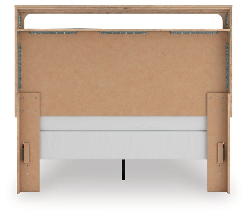 Kinlanni - Queen Upholstered Panel Bed - Tan