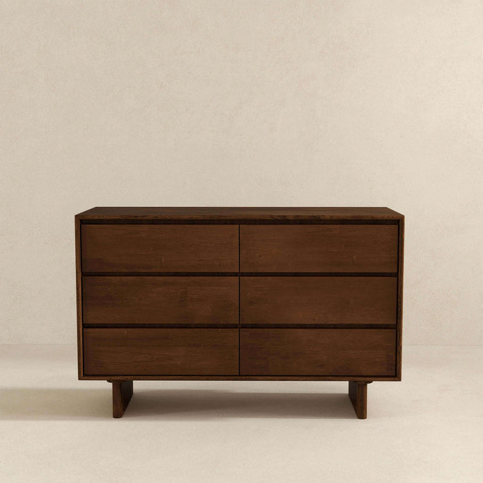 Dubrovnik - Mid-Century Modern Dresser With 6 Drawers - Brown