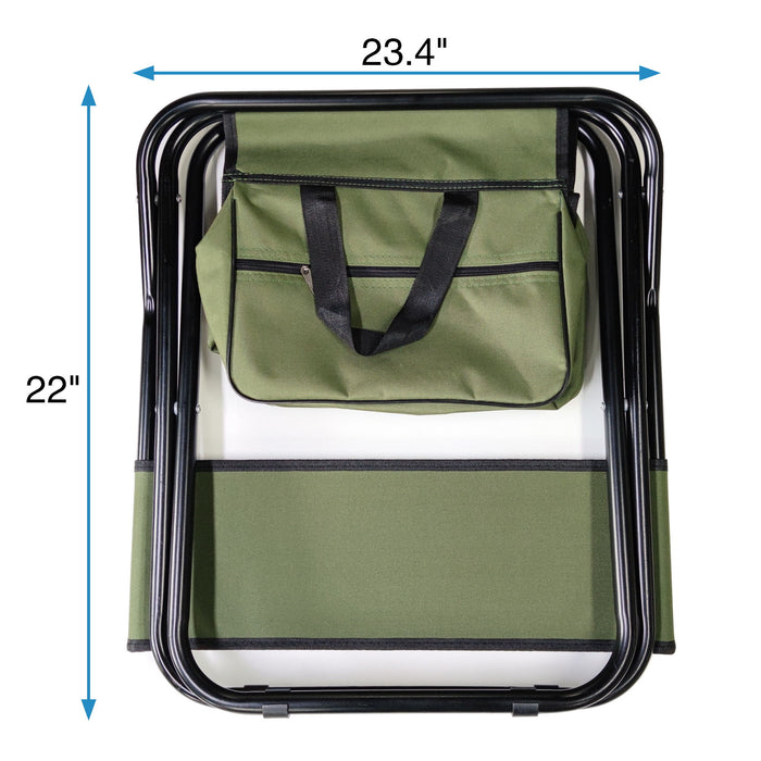 Folding Outdoor Chairs With Storage Bag, Portable Chair For Indoor, Outdoor Camping, Picnics And Fishing