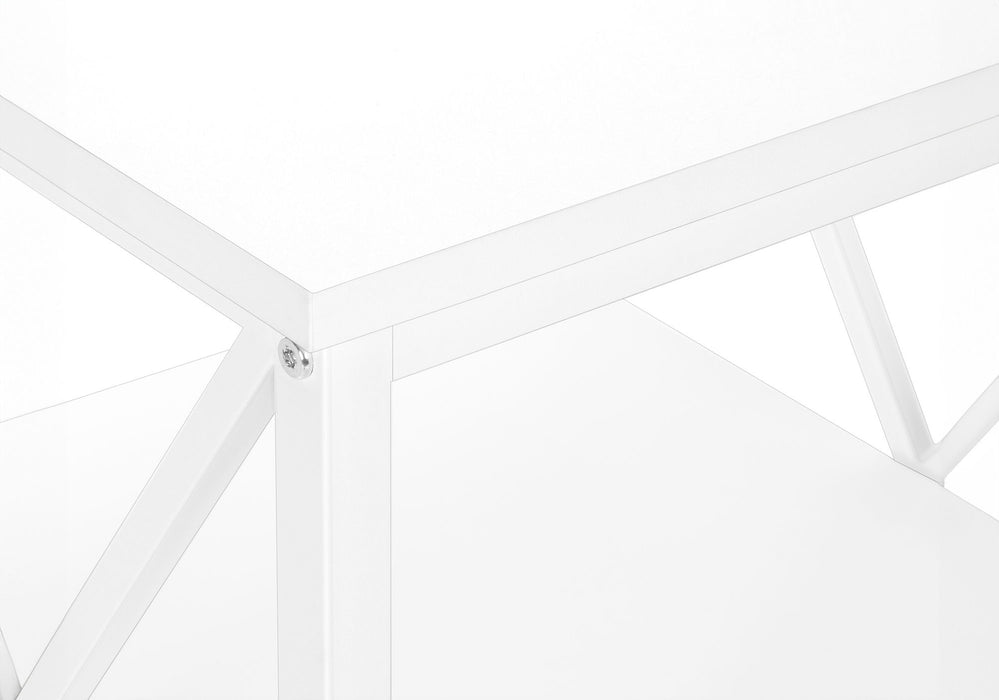 3 Tier Accent Table, Side Marble Look Contemporary & Modern