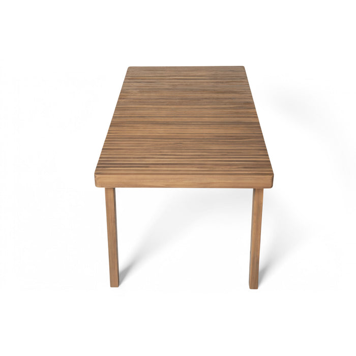 7 Piece Outdoor Patio Dining Set With Table & Chairs With Cushions - Brown / Gray