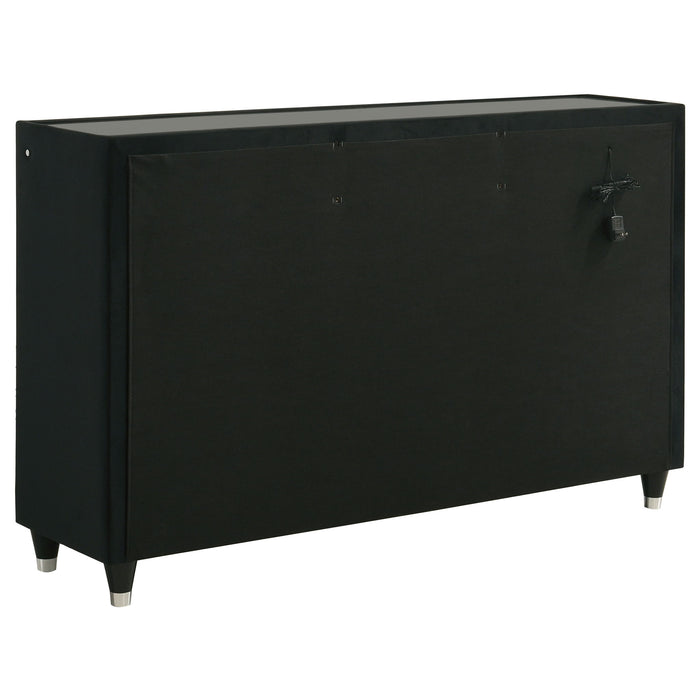 Bedroom Set With LED Lighting And Charging Nightstand