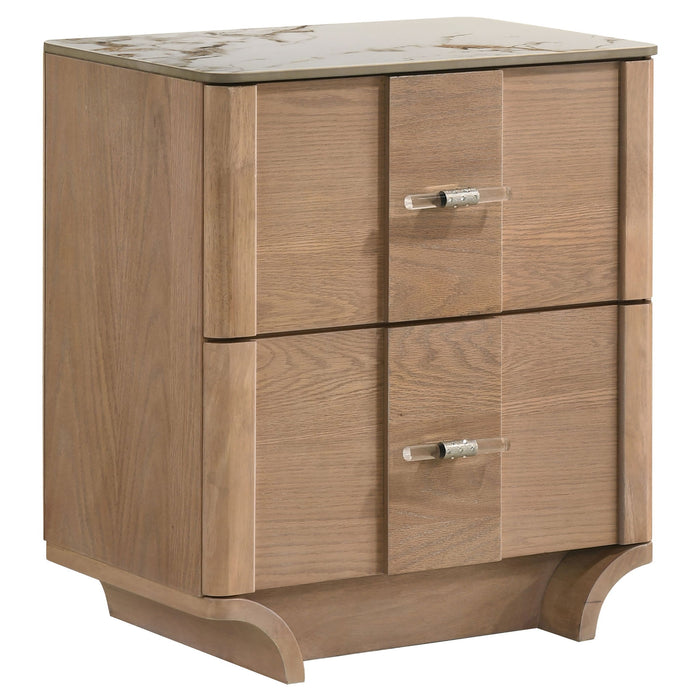 Leanne 4-piece Queen Bedroom Set Light Oak
